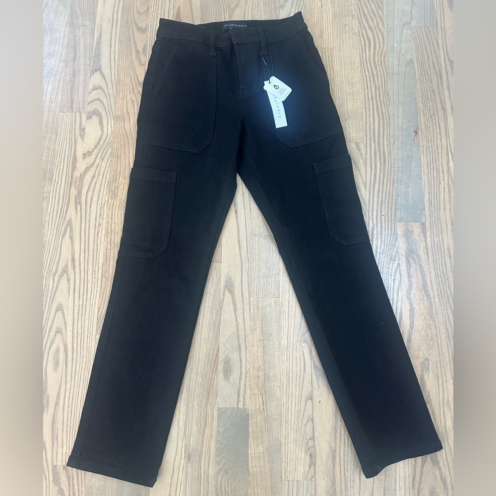 Sanctuary Women's Black Straight Leg Cargo Pants